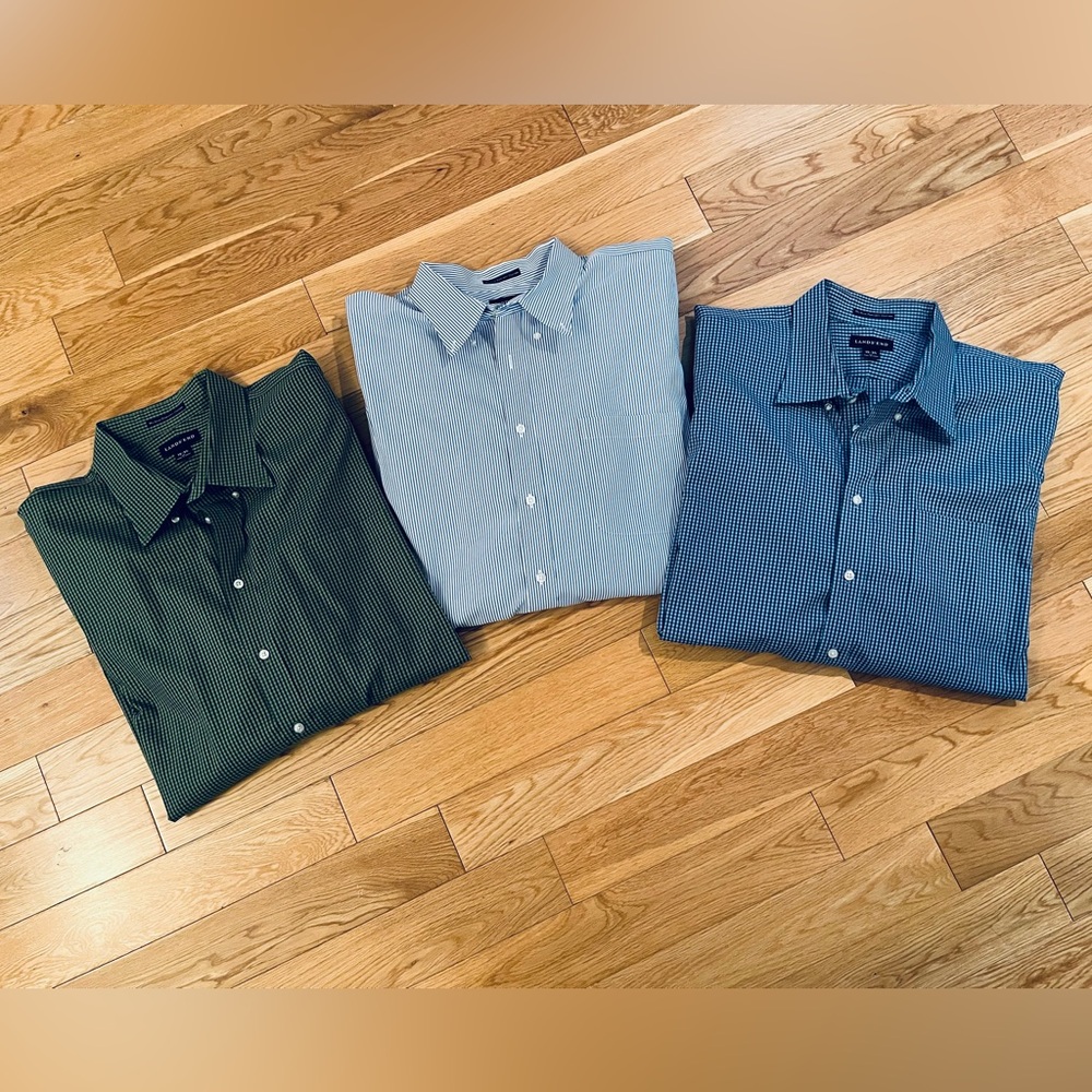 Lands’ End mens button down dress shirts